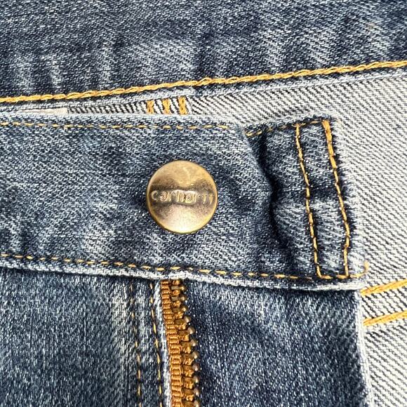 Carhartt Holter Relaxed Fit Jeans 34x34 Straight Denim Workwear Utility 101483 - Picture 9 of 10